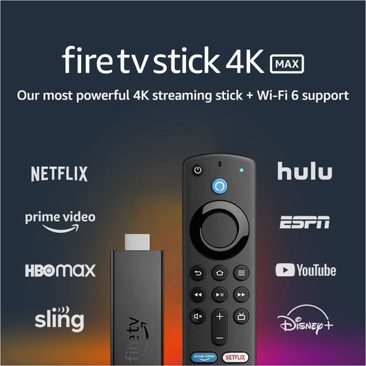 Introducing Fire TV Stick 4K Max Streaming Device, Wi-Fi 6, Alexa Voice Remote (Includes TV Controls)